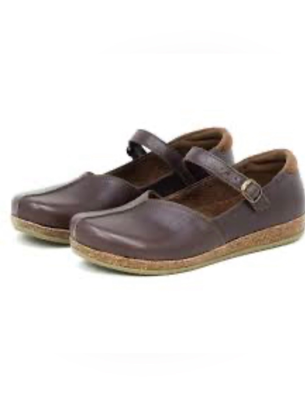 STEGMANN NWT  brown leather EVA Maryjane’s